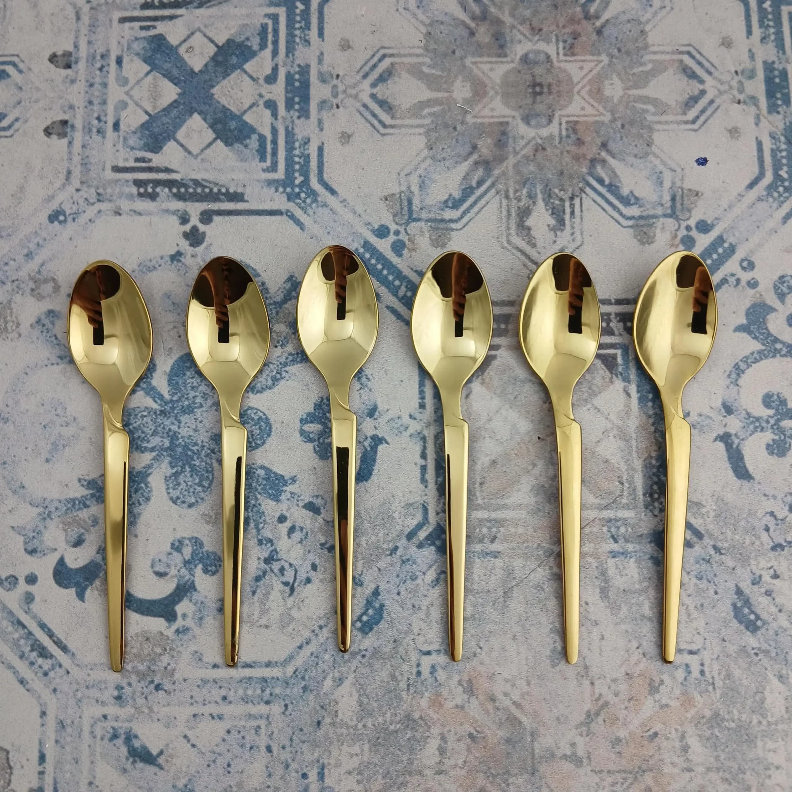 قاشق چای اس جی مدل هارمونی – طلایی — تصویر ۶