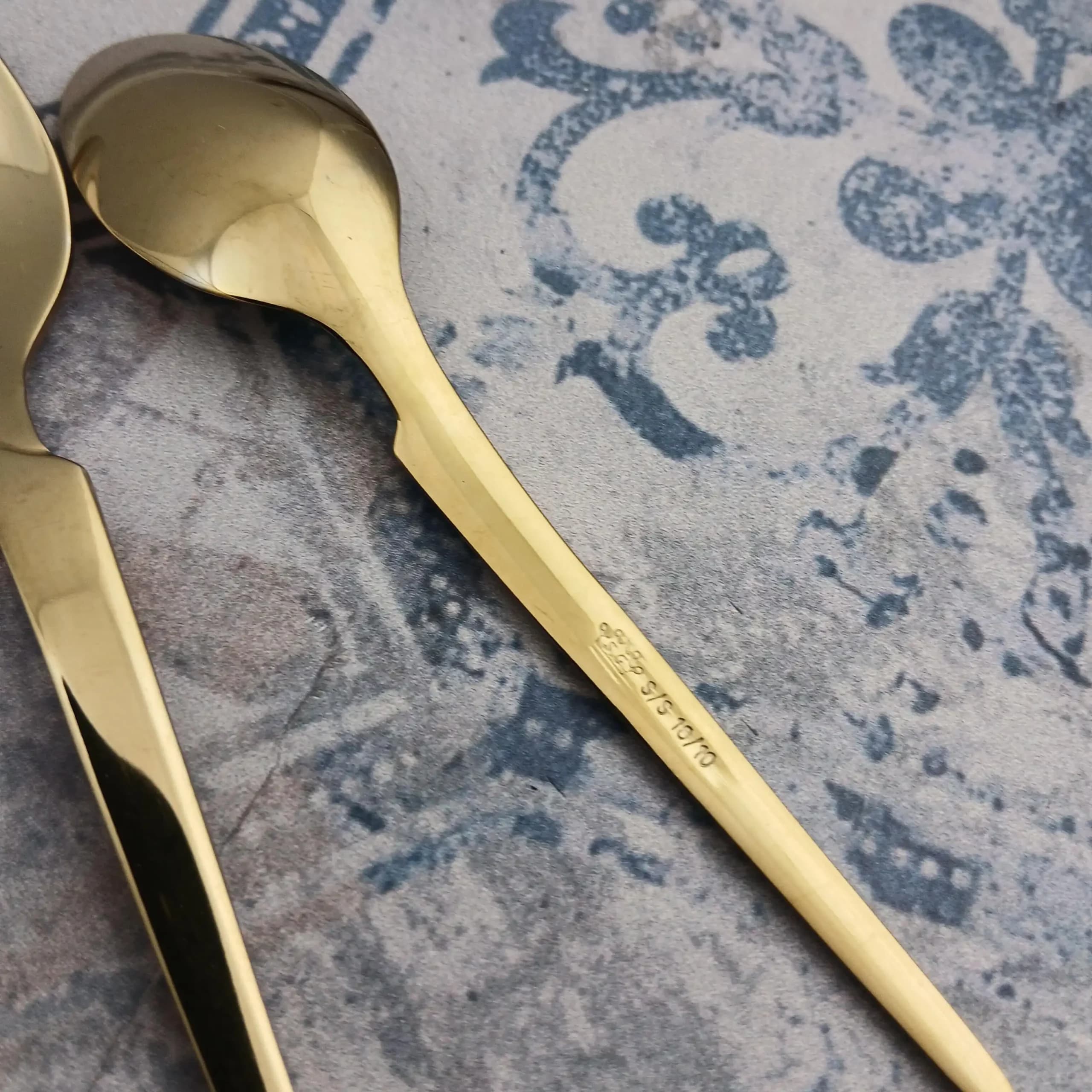 قاشق چای اس جی مدل هارمونی – طلایی — تصویر ۵