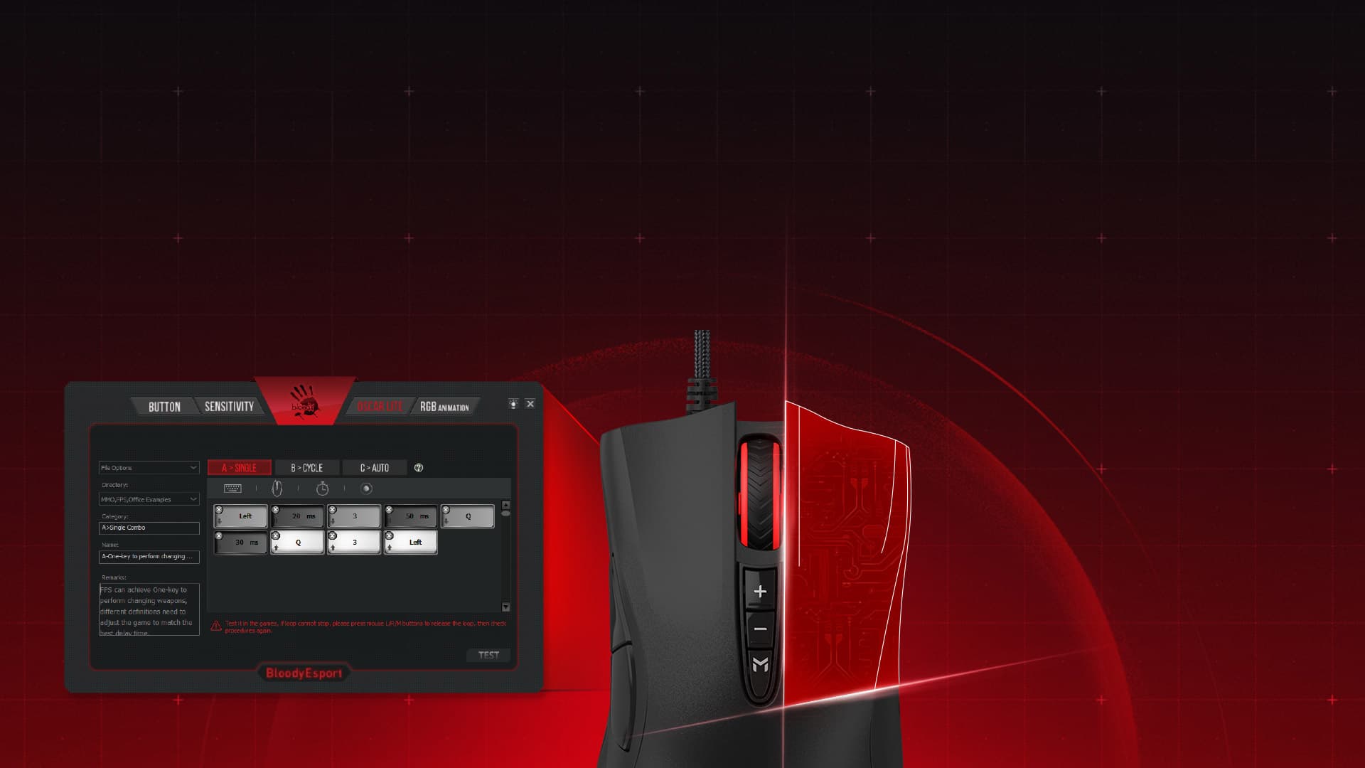 ماوس بلادی مدل Bloody ES5 Esports RGB Gaming Mouse مشکی — تصویر ۲