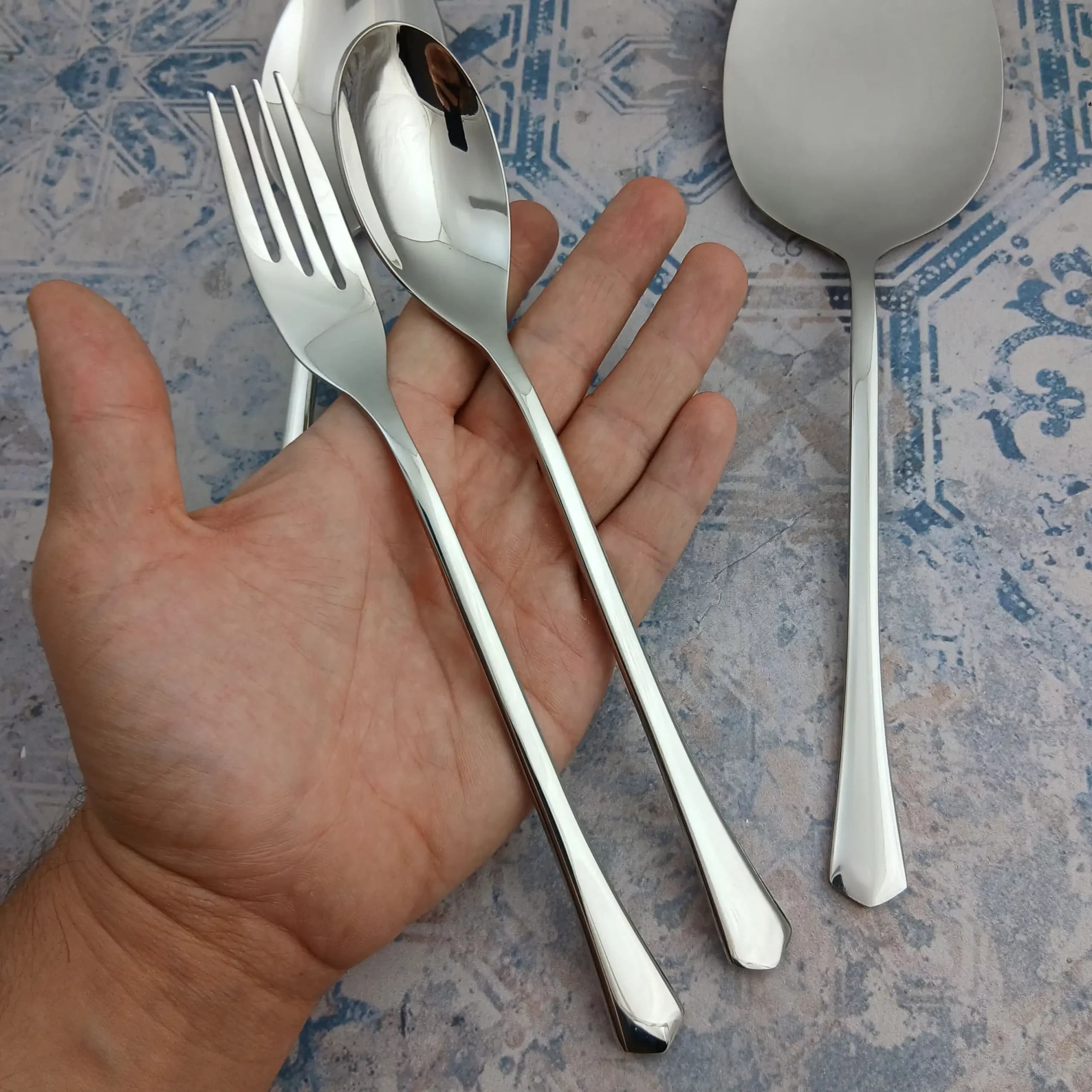 سرویس قاشق چنگال 14 پارچه یونیک کد m03 — تصویر ۸