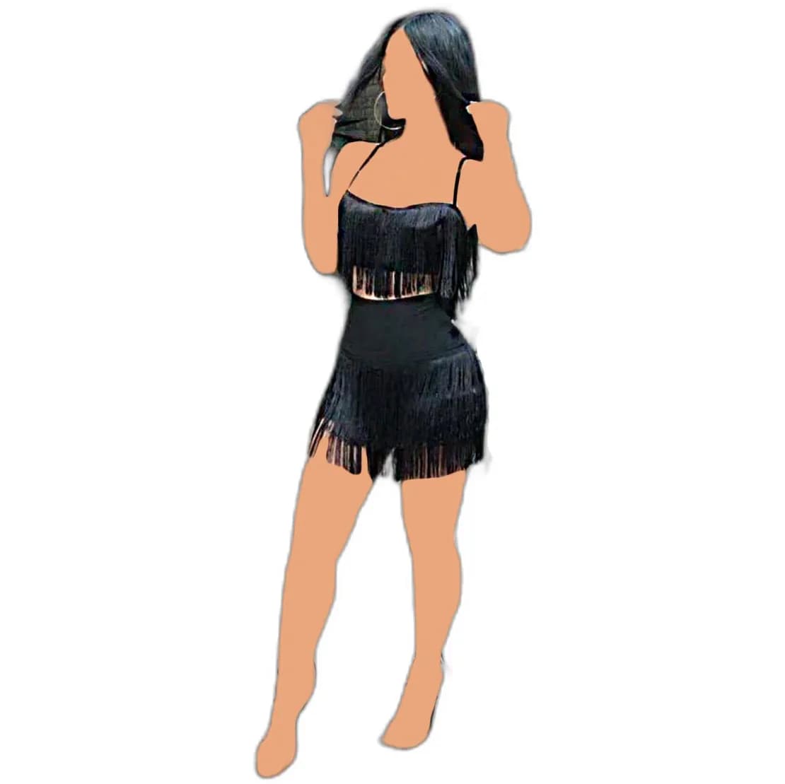 ست فانتزی کراپ دامن ریسه ای Barbie کد 6907 — تصویر ۲