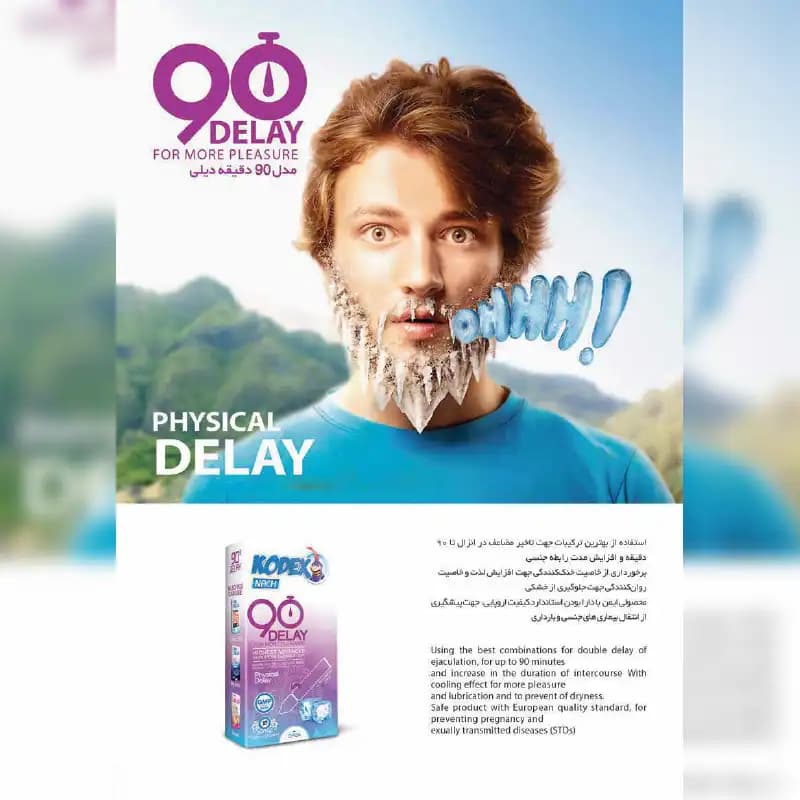کاندوم تاخیری 90 دقیقه کدکس Kodex 90 Delay — تصویر ۴