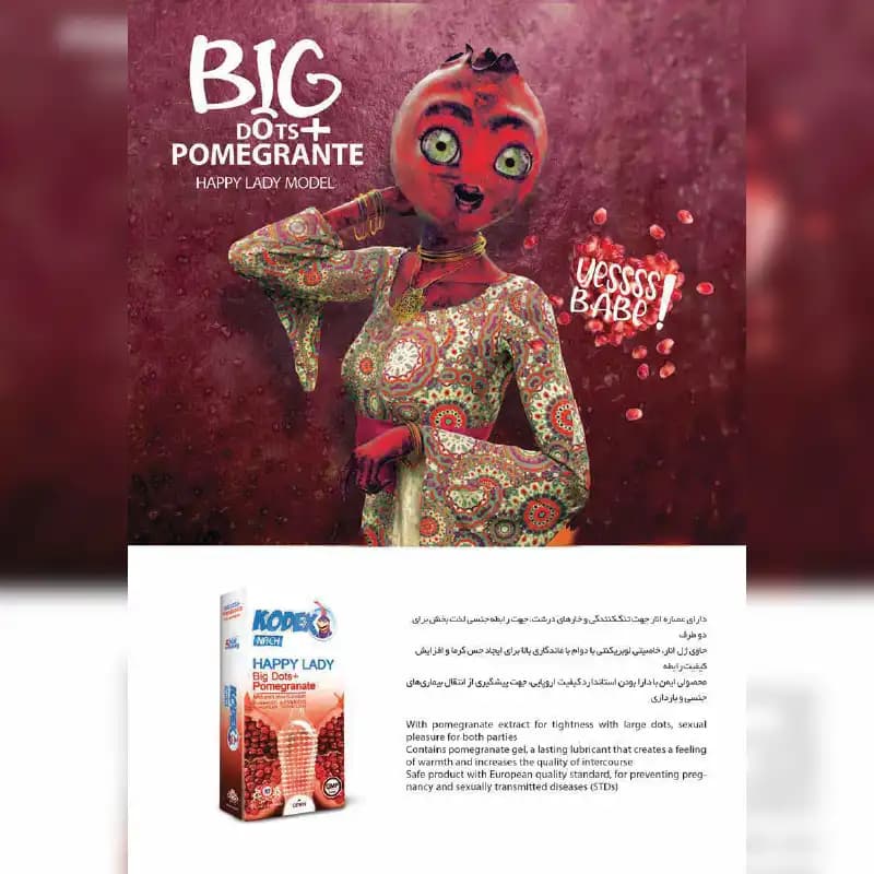 کاندوم خاردار کدکس مدل Happy Lady Kodex — تصویر ۲