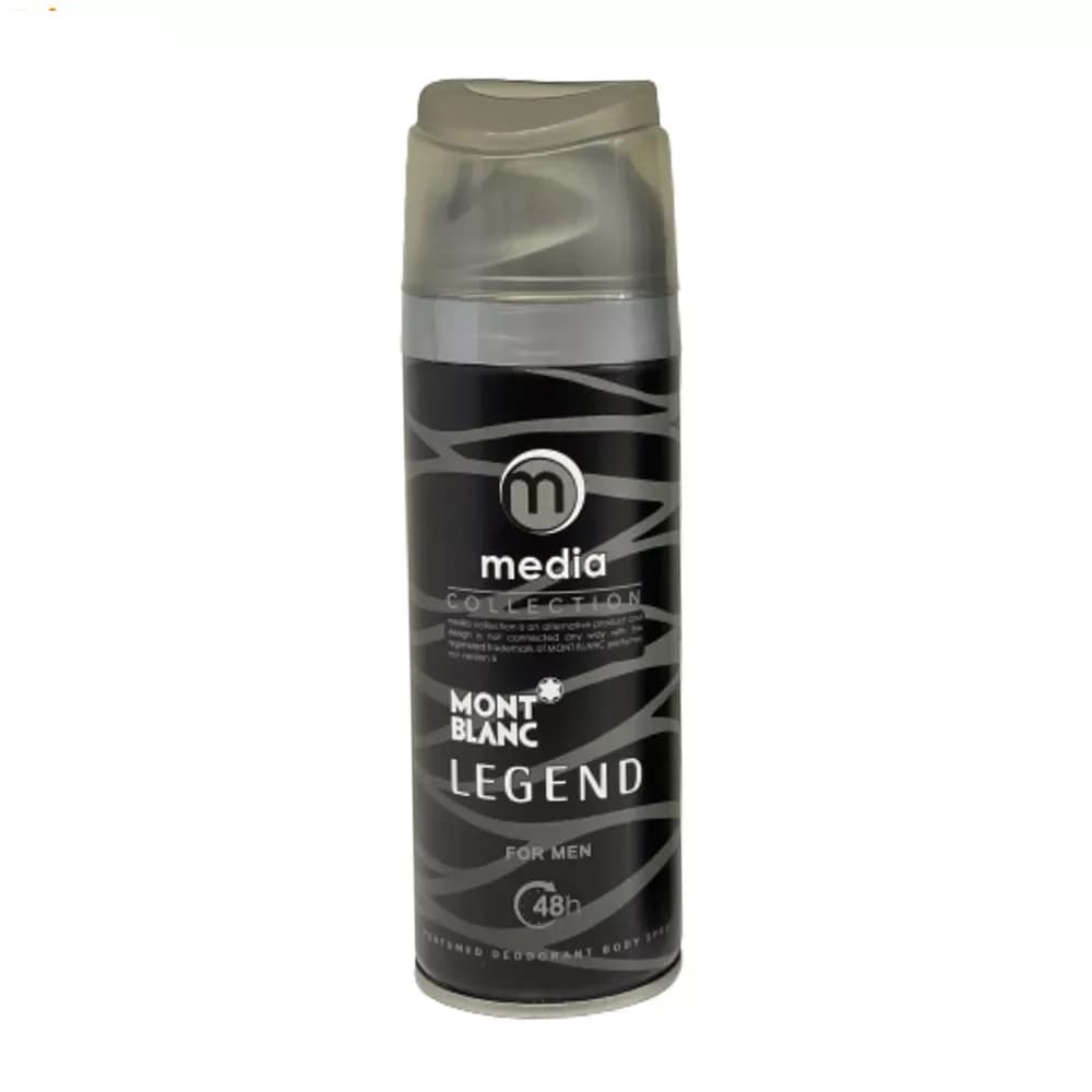 اسپری بدن مردانه مدیا مدل Mont Blanc Legend حجم 200 میلی لیتر