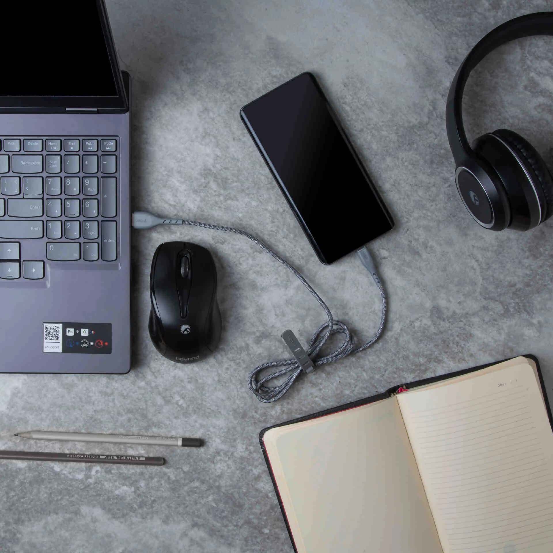 کابل شارژ بیاند مدل BUC-401 Type-C 1m خاکستری — تصویر ۶