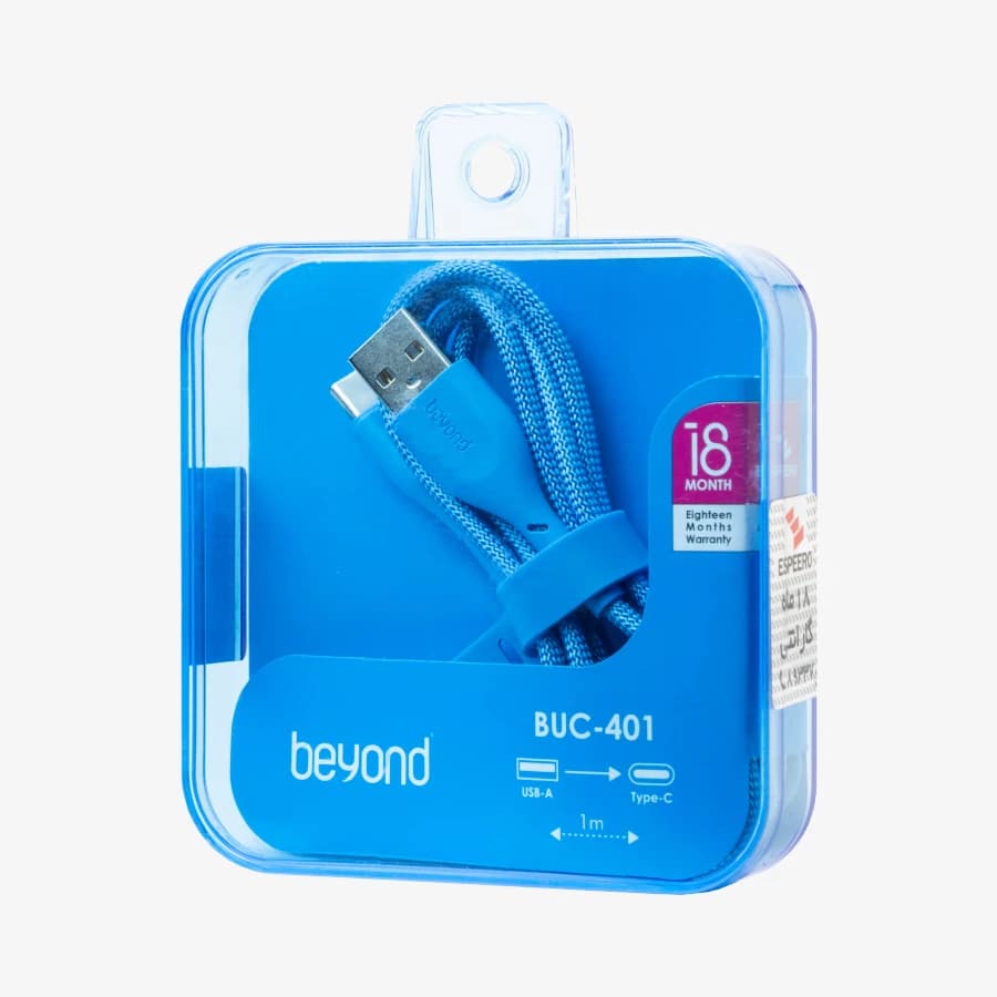 کابل شارژ بیاند مدل BUC-401 Type-C 1m آبی روشن — تصویر ۶