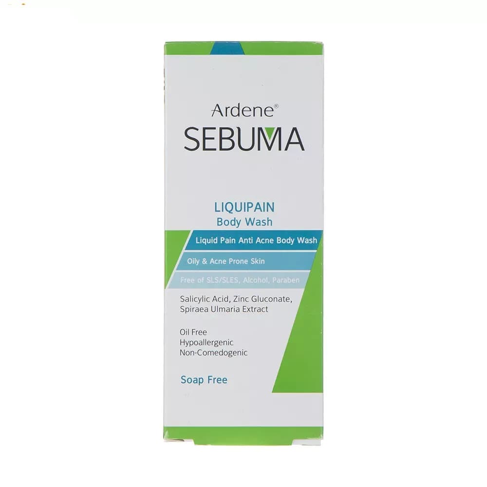 مایع شوینده غیر صابونی بدن آردن سبوما مدل Liquipain مناسب پوست چرب و دارای آکنه حجم 250 میلی لیتر — تصویر ۶