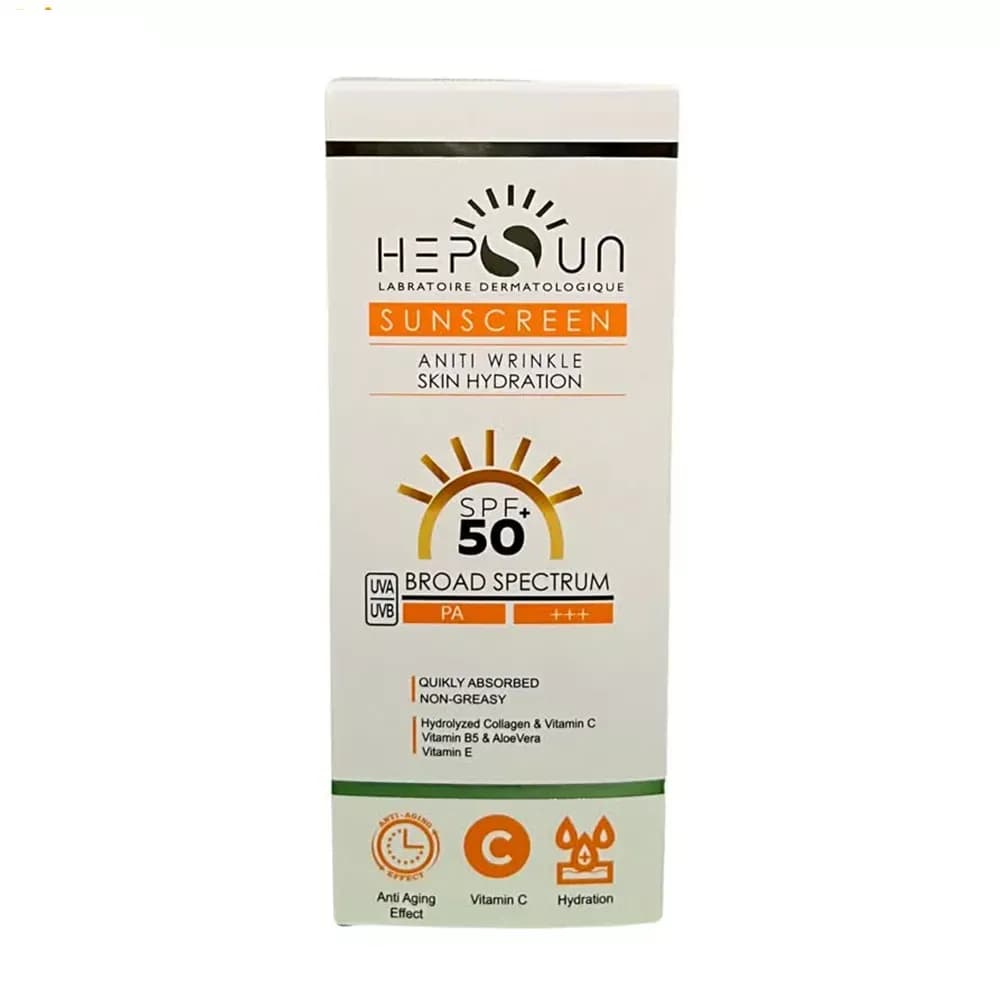 کرم ضد آفتاب بی‌رنگ هپسان SPF50 مدل فیوژن مناسب پوست چرب حجم 50 میلی لیتر — تصویر ۵