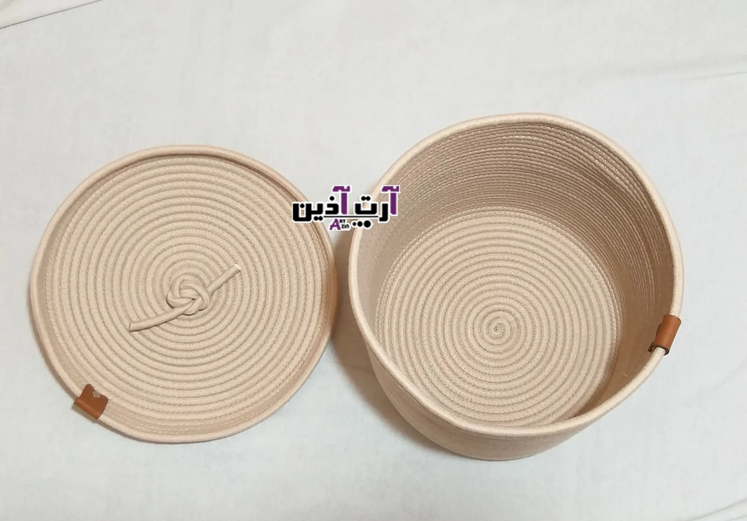 ست جا دستمال کاغذی و سطل زباله عروس جدید و شیک قیطان دوزی کد: 876 — تصویر ۱۱