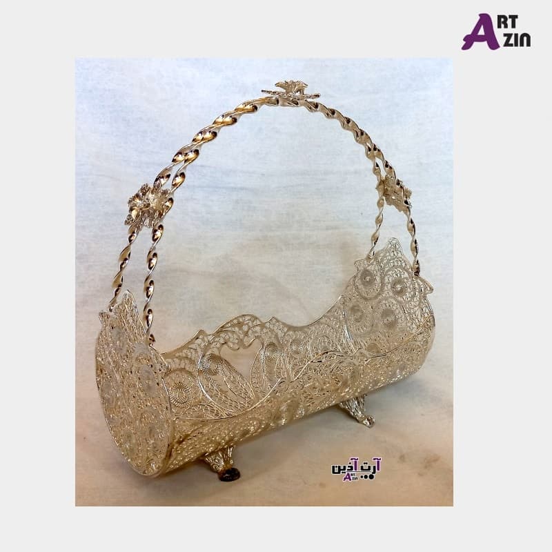 ملیله کاری نقره اصفهان – جای کارد و چنگال پذیرایی – کد : 1210 — تصویر ۲