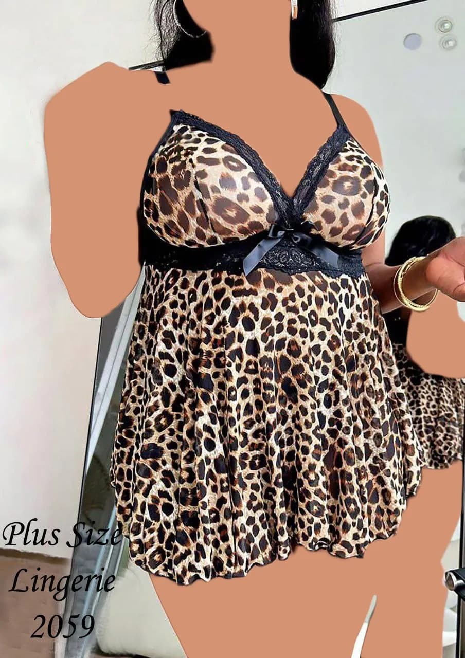 لباس خواب سایز بزرگ پلنگی MNG کد 2059 — تصویر ۲