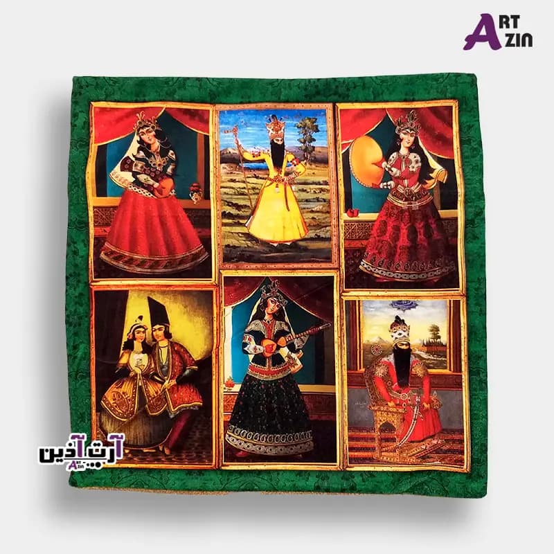کوسن شاه قاجار سنتی جدید مخمل کد: 78-601