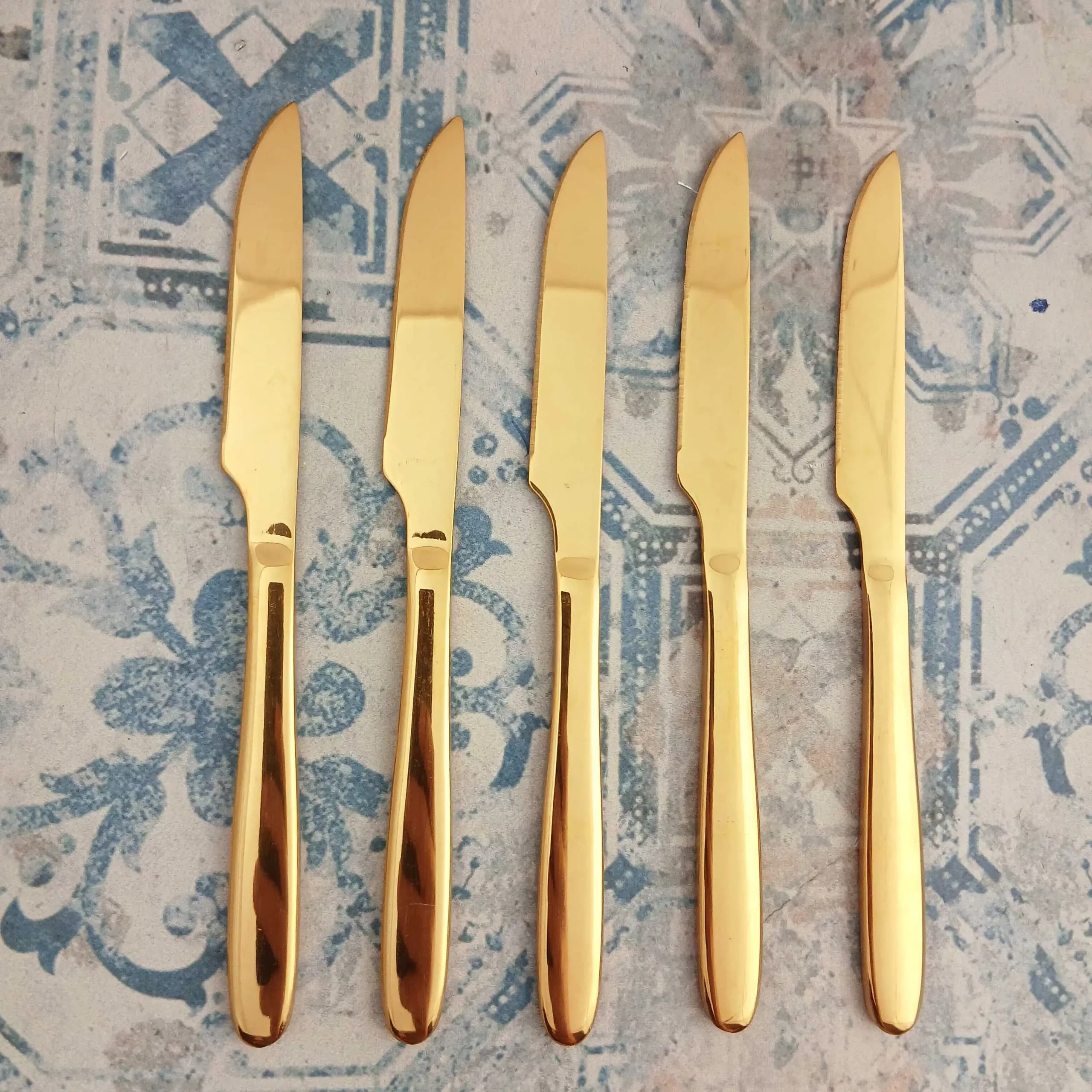 کارد میوه خوری 6 پارچه یونیک مدل دونا طلایی — تصویر ۶