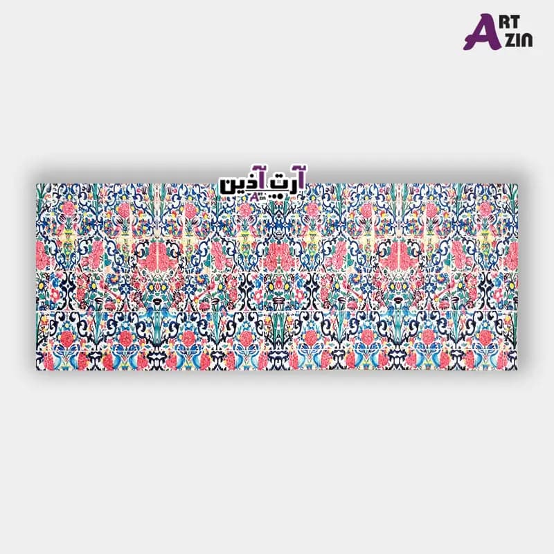 جدیدترین رومیزی رانر مخمل سنتی 100 سانتی آستردوزی شده طرح گل و مرغ ریز کد: 16 – 604