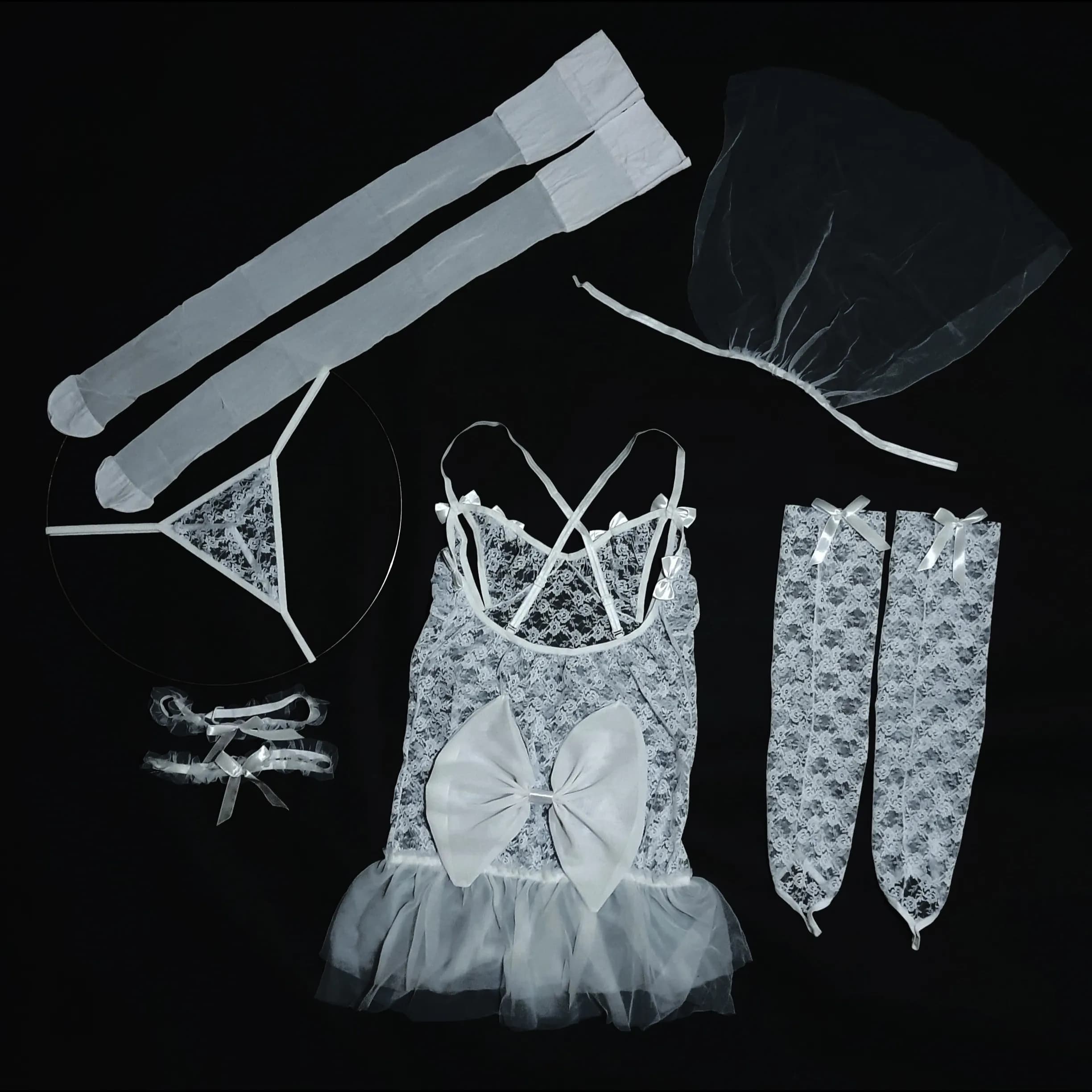 لباس خواب 5 تکه عروس MNG کد 3050803 (برای خرید عمده تماس بگیرید.)