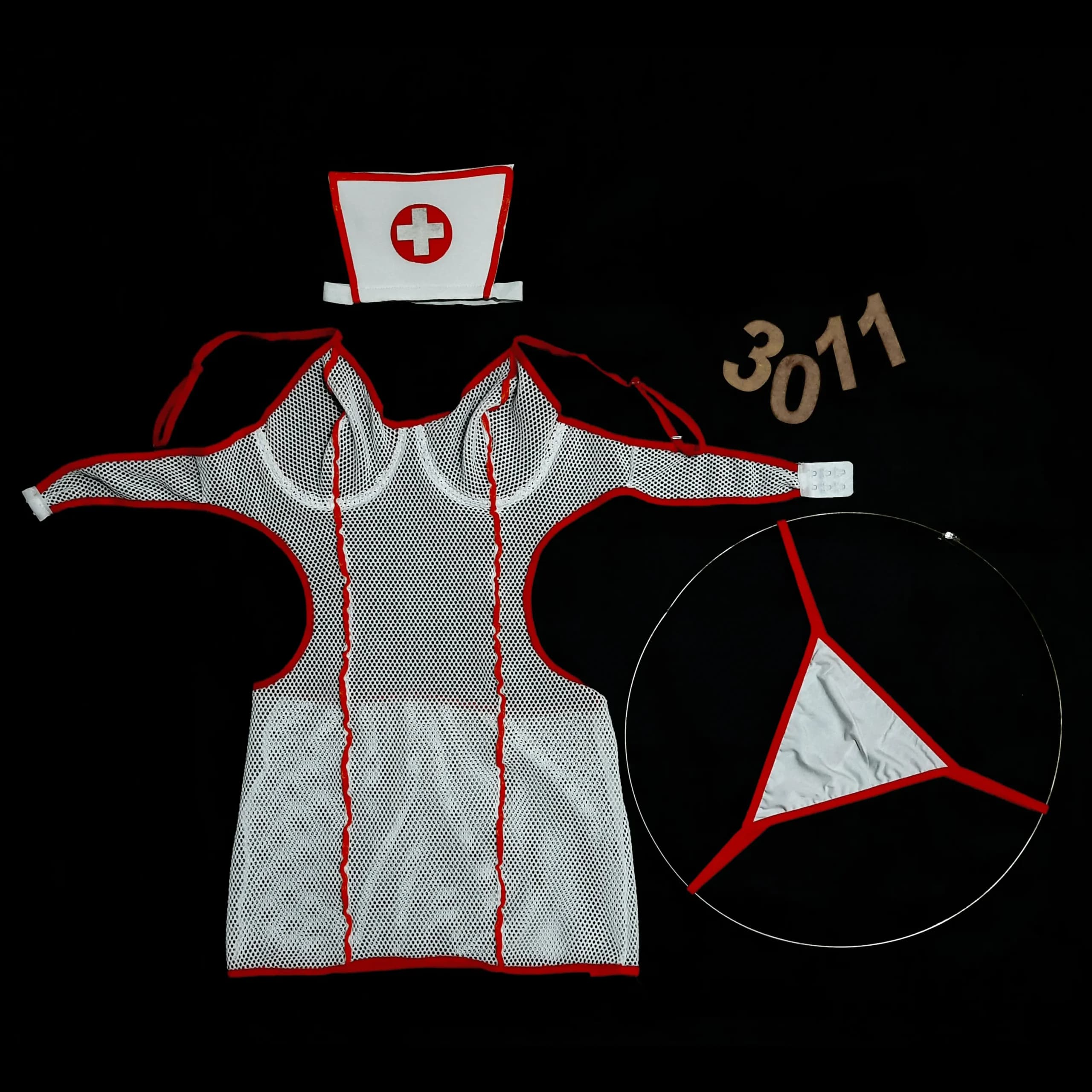 کاستوم پرستاری فیش‌نت سه تکه Rado کد 3011 — تصویر ۵