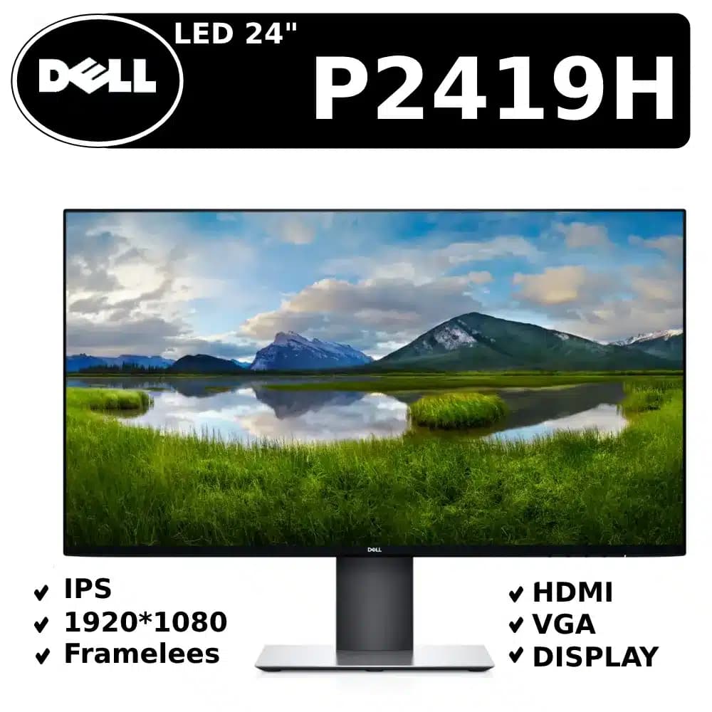 مانیتور مدل DELL P2419H (24″) استوک (Frameless) — تصویر ۲