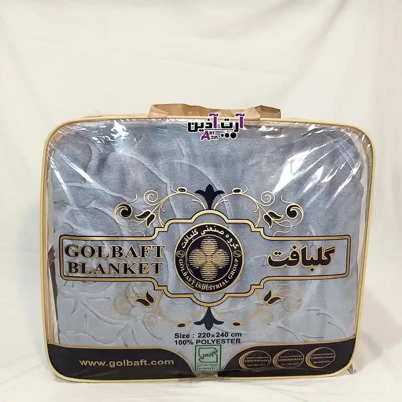 پتو گلبافت دونفره برتر مدل برجسته و رنگ طوسی سایز 240×220 سانتی متر کد : 2 – 647 — تصویر ۸