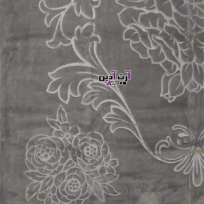 پتو گلبافت دونفره برتر مدل برجسته و رنگ طوسی سایز 240×220 سانتی متر کد : 2 – 647 — تصویر ۳