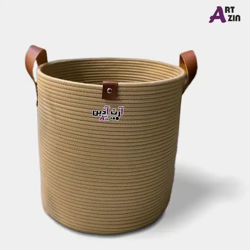 سبد اسباب بازی یا لاندری و سبد رخت چرک لباس قیطان دوزی 30*30 سانتی – کد: 870 — تصویر ۴