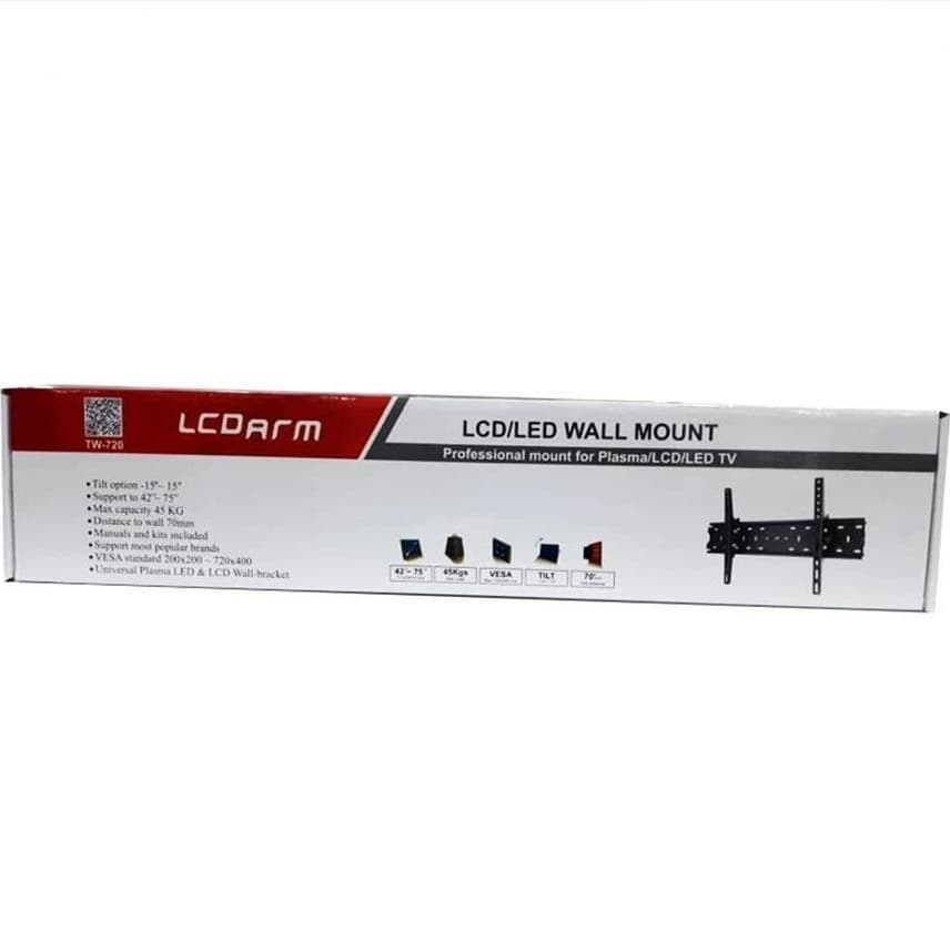 TW-720براکت 42 تا 75 اینچ دیواری ثابت LCDARM — تصویر ۵