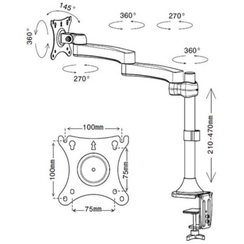 LD-410B پایه رومیزی مانیتور LCDARM — تصویر ۲
