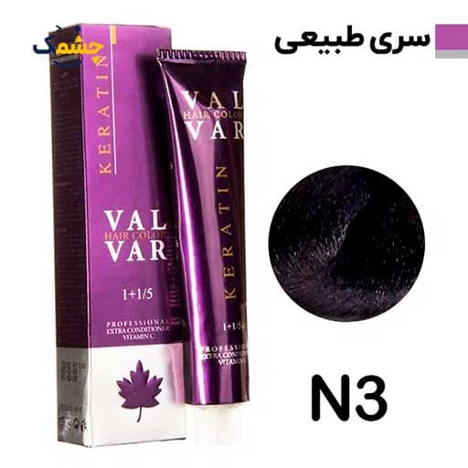 رنگ مو وال وار قهوه ای متوسط سری طبیعی شماره N3 حجم 120 میلی لیتر