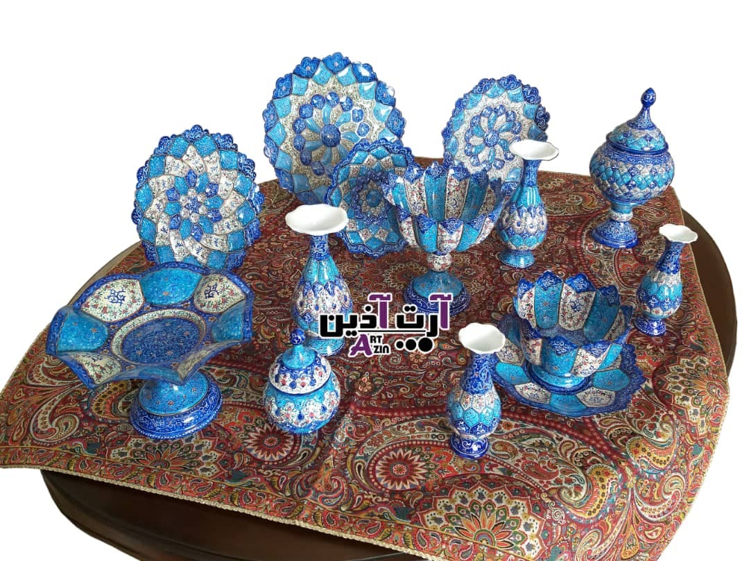 تابلو مینا کاری اصفهان بشقاب مینا کاری ۲۵ سانتی – کد : ۲ – ۱۳۰۲ — تصویر ۴
