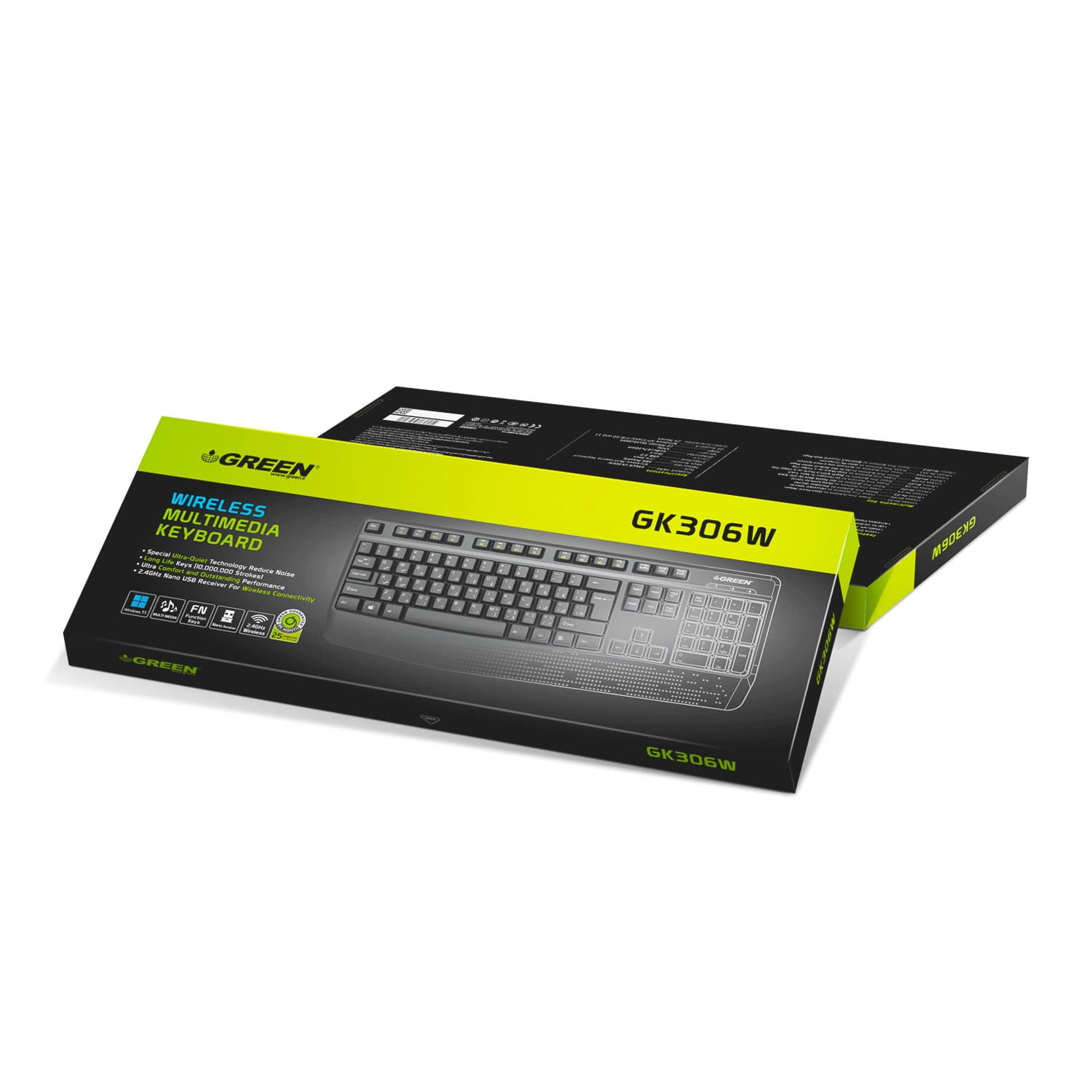 کیبورد بیسیم گرین GK306W — تصویر ۸