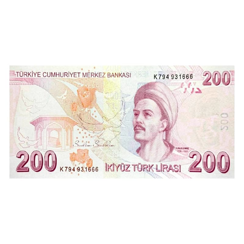 اسکناس 200 لیره ترکیه 2024 — تصویر ۷