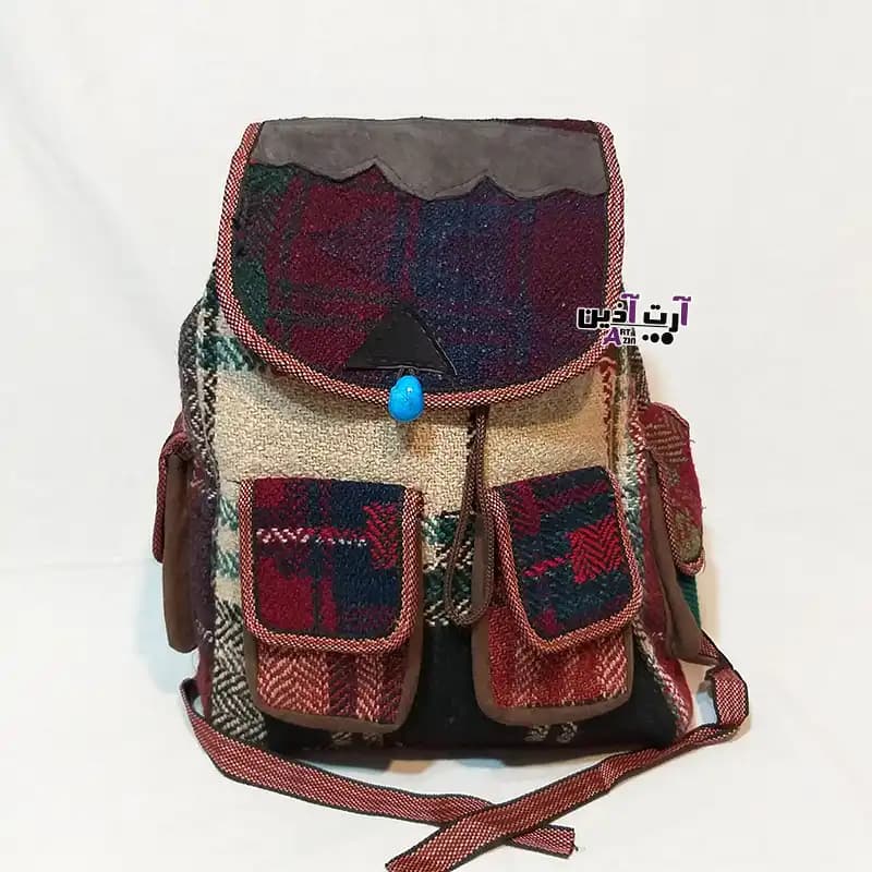 کوله پشتی جاجیم سنتی دخترانه و پسرانه کد: 61 – 508 — تصویر ۶