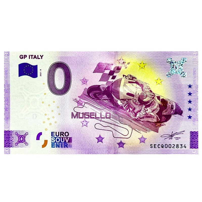 اسکناس صفر یورو موتور ریس ایتالیا ۲۰۲1 Motorcycle Italy