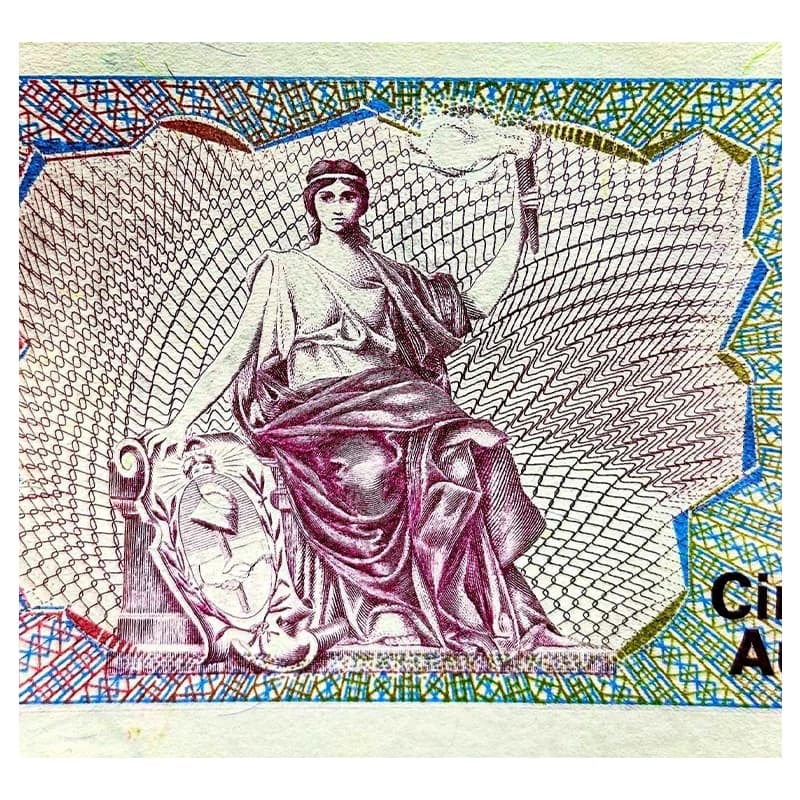 اسکناس 50 آسترال آرژانتین 1986 — تصویر ۸