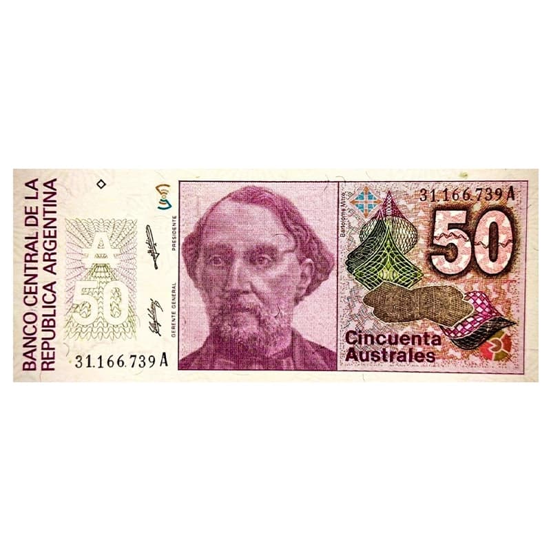 اسکناس 50 آسترال آرژانتین 1986