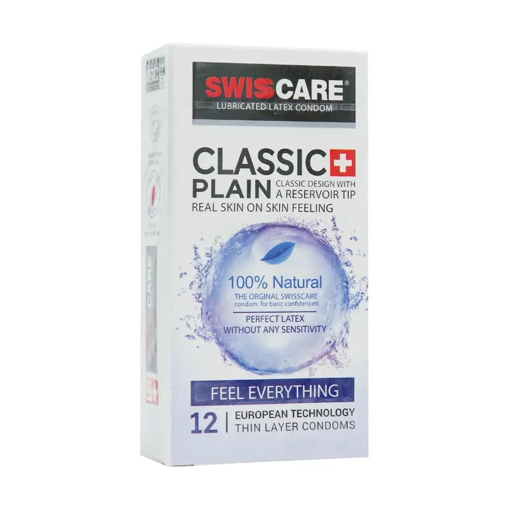 کاندوم کلاسیک سوئیس کر مدل Classic Plain بسته 12 عددی — تصویر ۲