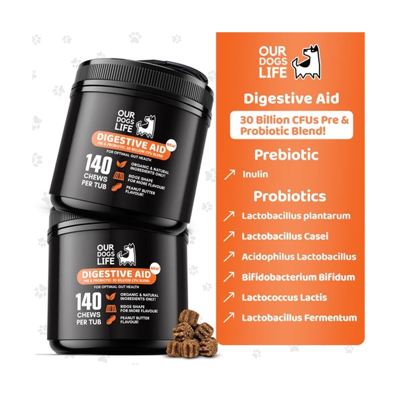 مکمل سلامت گوارش سگ داگز لایف Digestive Chews تعداد 140 عددی — تصویر ۱۲