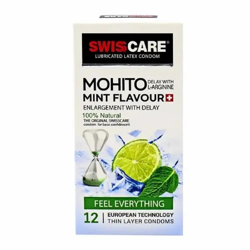کاندوم سوئیس کر مدل Mohito Mint بسته 12 عددی — تصویر ۲