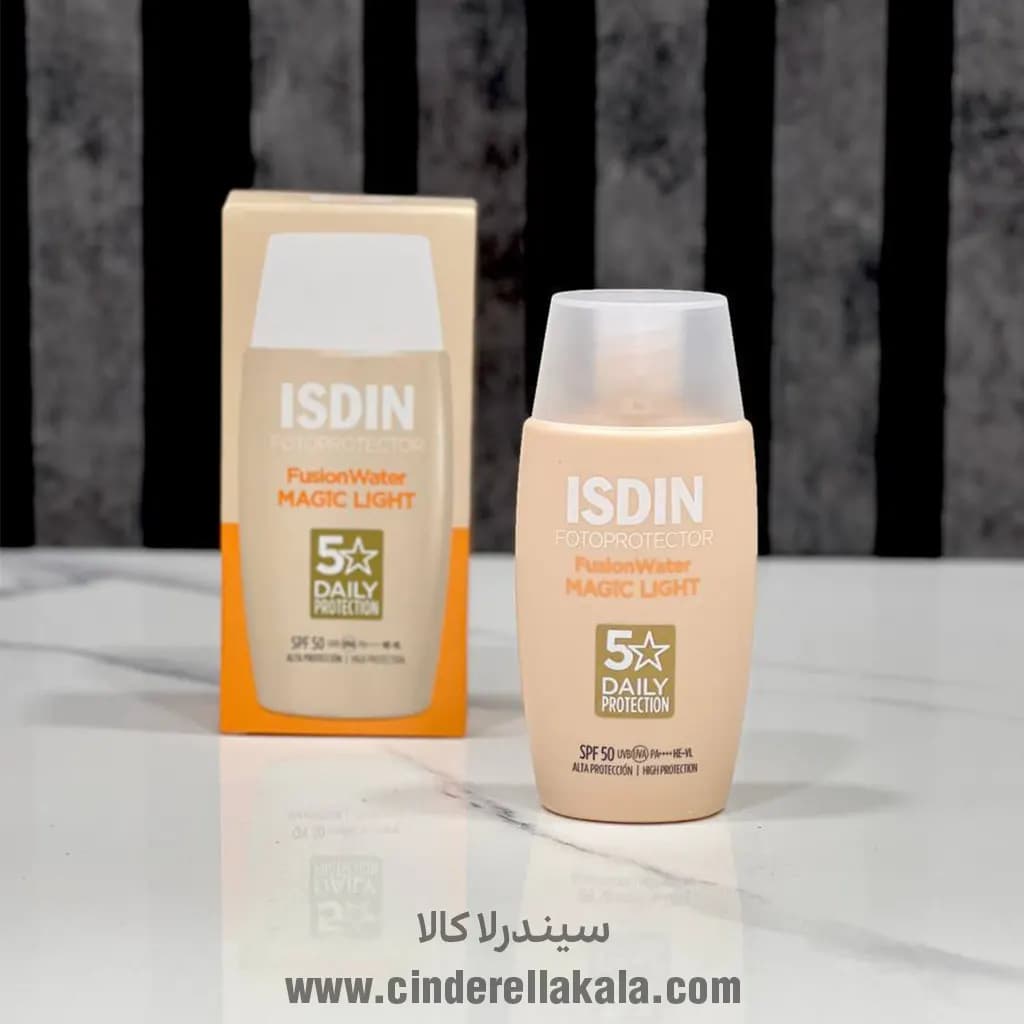 ضد آفتاب رنگی فیوژن واتر مجیک ایزدین SPF50 رنگ لایت — تصویر ۲
