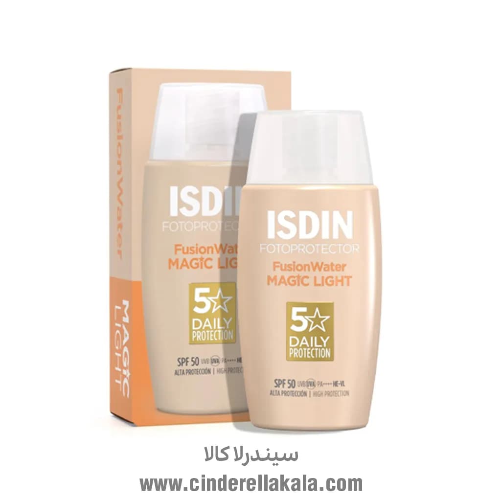 ضد آفتاب رنگی فیوژن واتر مجیک ایزدین SPF50 رنگ لایت