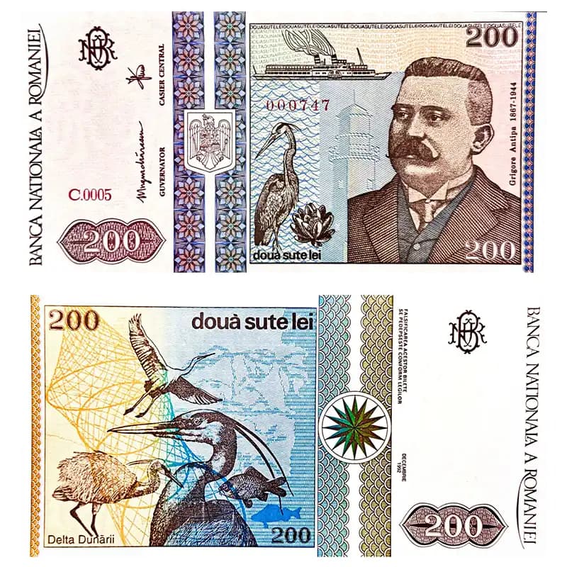 اسکناس 200 لئو رومانی 1992 — تصویر ۳