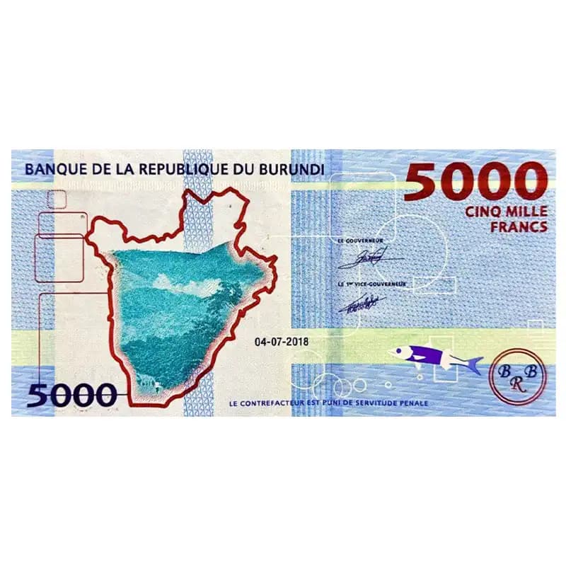 اسکناس 5000 فرانک بوروندی 2018 — تصویر ۶