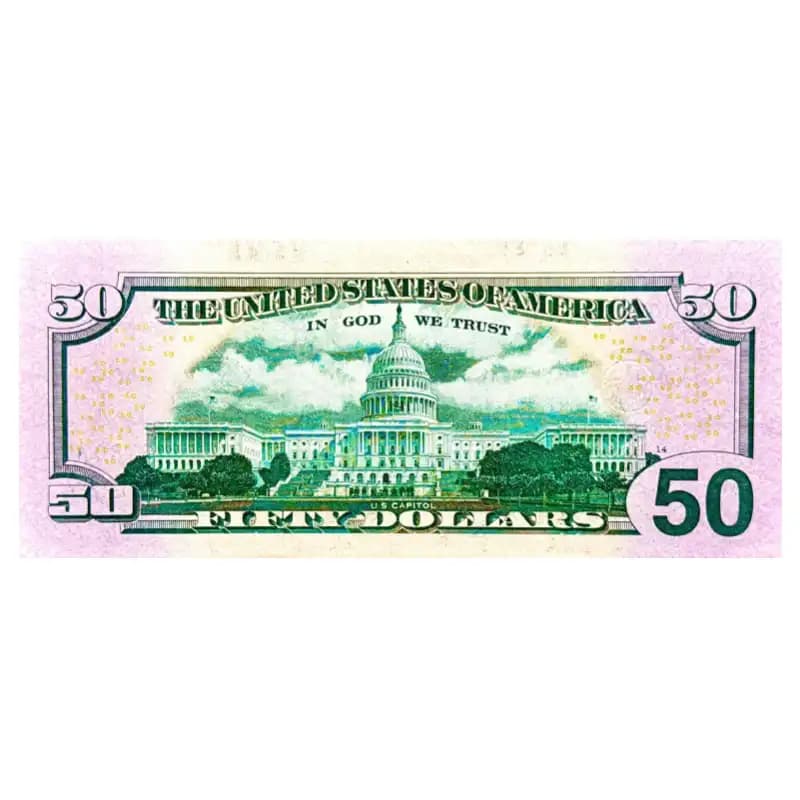 اسکناس 50 دلار ایالات متحده آمریکا 2021 — تصویر ۷