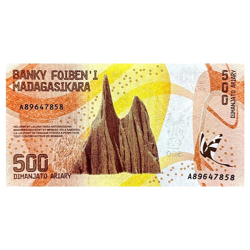 اسکناس 500 آریاری ماداگاسکار 2018