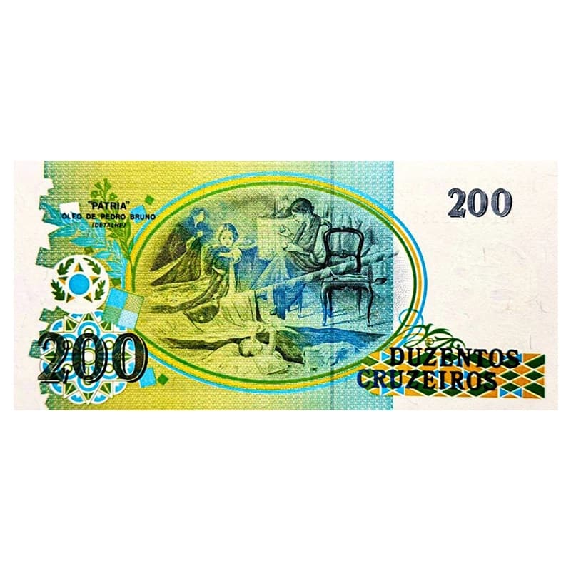 اسکناس 200 کروزیرو برزیل 1990 — تصویر ۲