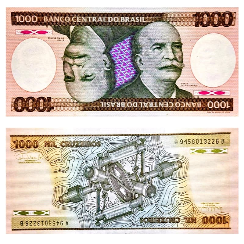 اسکناس 1000 کروزیرو برزیل 1985 — تصویر ۶