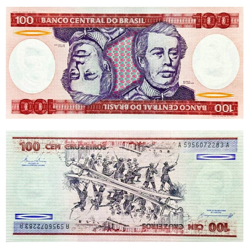 اسکناس 100 کروزیرو برزیل 1984 — تصویر ۷