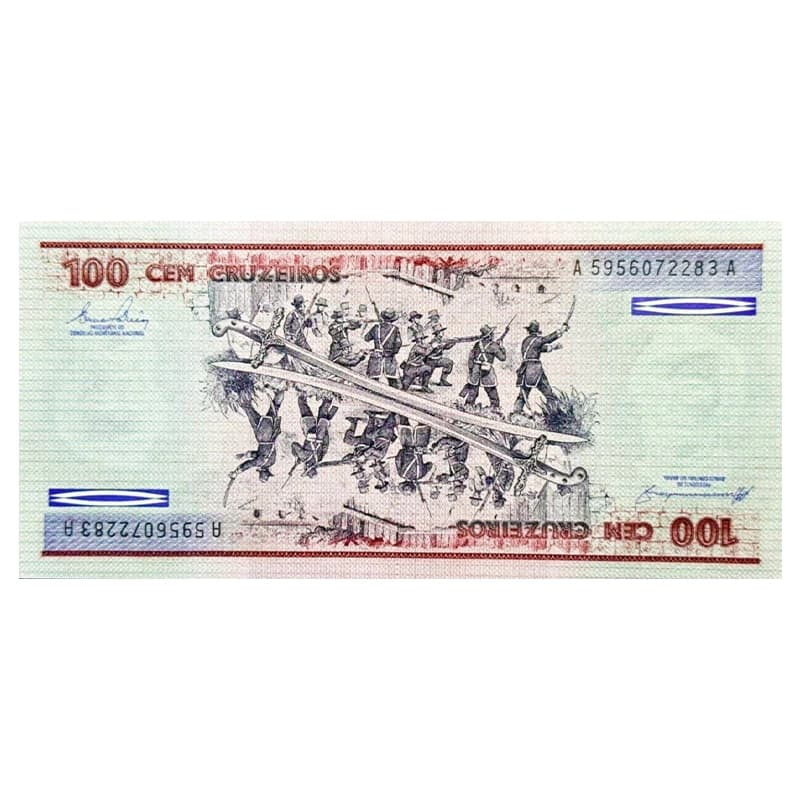 اسکناس 100 کروزیرو برزیل 1984 — تصویر ۲