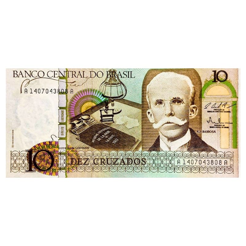 اسکناس 10 کروزیرو برزیل 1987 — تصویر ۵