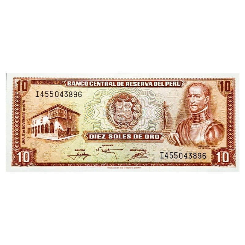 اسکناس 10 سول پرو 1975 — تصویر ۵