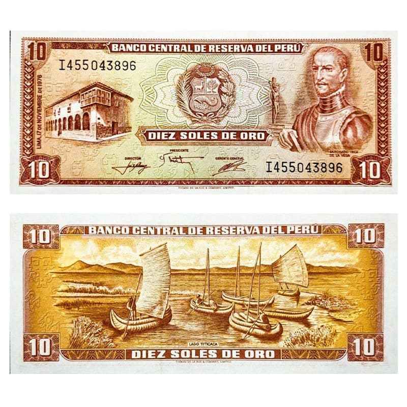 اسکناس 10 سول پرو 1975 — تصویر ۷